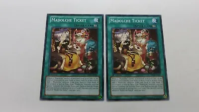 2x MADOLCHE TICKET SPELL CARD 1ST EDITION ABYR-EN061 COMMON YUGIOH NM / UNPLAYED • $3.99
