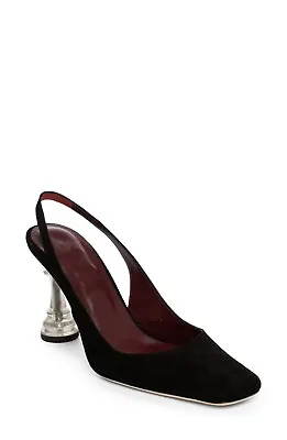 $440 Staud Chess Slingback Pump Suede Square Sculpt Translulcent Heel 41  (tb20) • $169.99