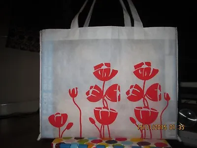 £9.99 • Buy Poppy Print Non-woven Eco Shopping Bag Reusable Tote Bags 10 Pieces £9.99