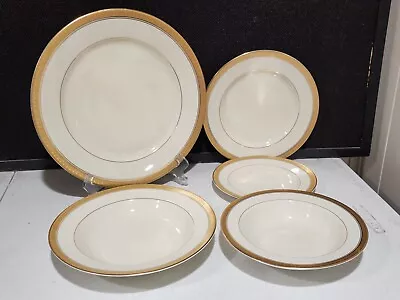 New With Tags Mikasa Palatial Gold 5 Piece Place Setting Bowls Plates • $56.99