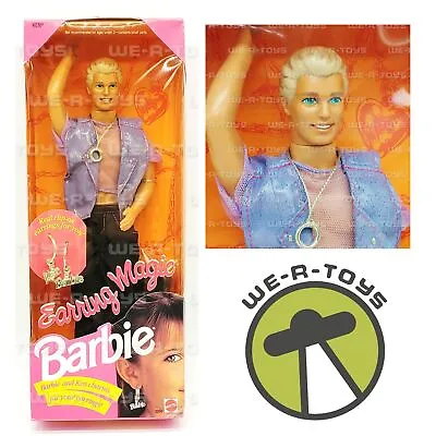 Barbie Earring Magic Ken Doll With Clip-On Earrings 1992 Mattel No. 2290 NRFB • £160.73