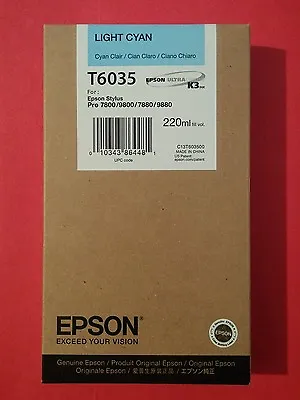 Set Of 4 Genuine Epson T6035 T603c T6037 T6039 Inks 220ml Stylus Pro 9800 • $402.56