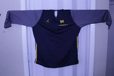 Nike Air Jordan Full Zip Dri-fit Michigan Wolverines Jacket Xl (read) • $47.95