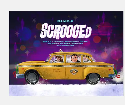 $129.98 • Buy Scrooged Christmas Past Bill Murray Movie Poster Giclee Print Art 24x18 Mondo
