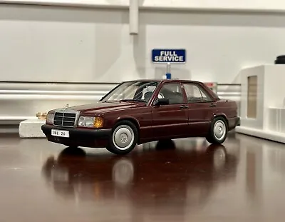 1/18 Scale MERCEDES-BENZ 190 E 2.0 BAROLO RED AUTOart Millennium • $650