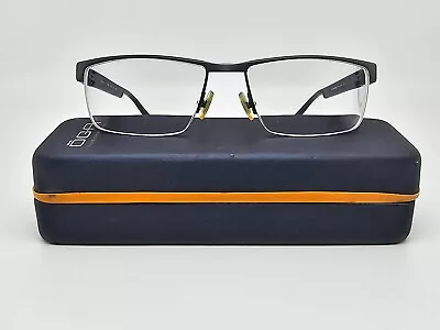 OGA Morel 7660O BB121 Blue Black Semi-Rimless Eyeglasses Frame W/ Case 57-18-140 • $125.99