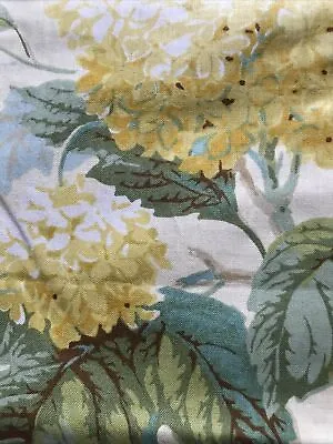 Colefax & Fowler Fabric “Chantilly  1993 Remnant Large Floral Hydrangea Vintage • £12.50