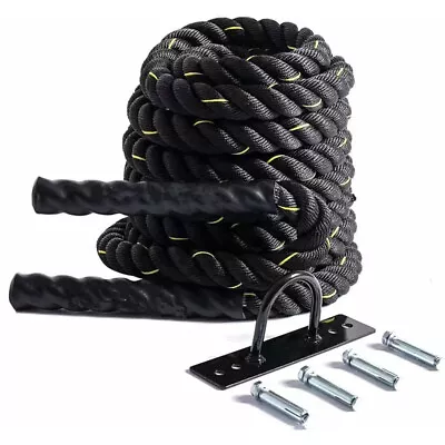 9M 38mm Heavy Home Gym Battle Rope Battling Strength Training Exercise Fitness • $58