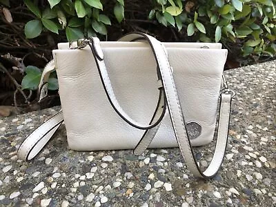 Vince Camuto Pebbled Leather Crossbody Shoulder Bag Clutch Winter White • $34.99