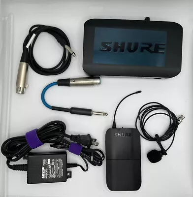 Shure BLX4 H8 Band Receiver - BLX1 Bodypack Transmitter 518-542MHz CVL - B/C Mic • $275