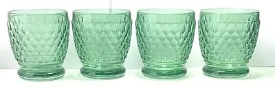 4 Villeroy & Boch Boston Green Double Old Fashioned Glasses • $55