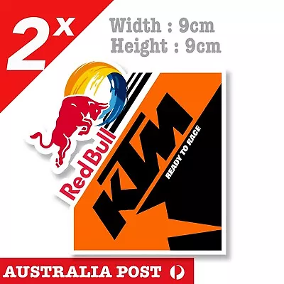 Red Bull KTM Racing Team X 2 Fridge Bar  Ready To Race Sticker • $7.80
