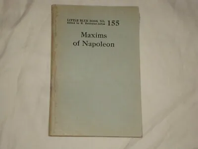 LITTLE BLUE BOOK 155 Maxims Of Napoleon Print Circa 1924 • £3.21