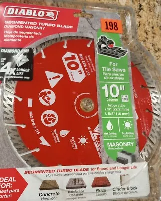 FREUD DIABLO DMADST1000 MASONARY DIAMOND SEGMENTED 10  For Tile Saws • $73.10