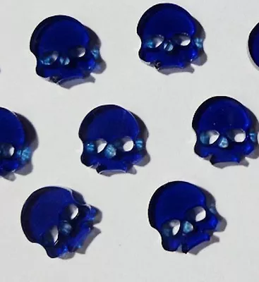£2 • Buy TTCombat Wargames - Wound Markers - Blue Transparent Acrylic Skulls X 8