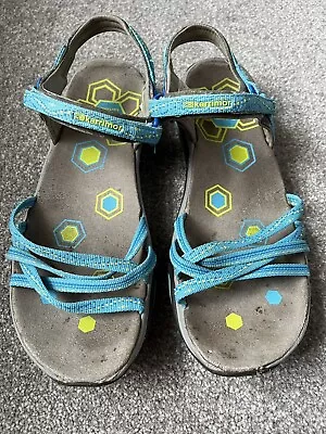 Karrimor Ladies Active Sandals Size 6 Touch Close Straps Blue Vibram Soles • £7.99