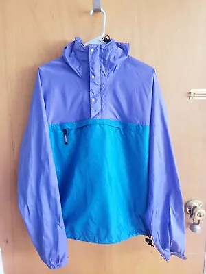 Vtg Nylon Men's Sz M Teal Purple Patagonia Pullover Packable Windbreaker EUC • $25.99