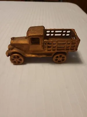 Vintage Cast Iron Model A Stake Bed  Truck 1931 - 6 1/2  L X 2 1/4  W X 3  H • $26