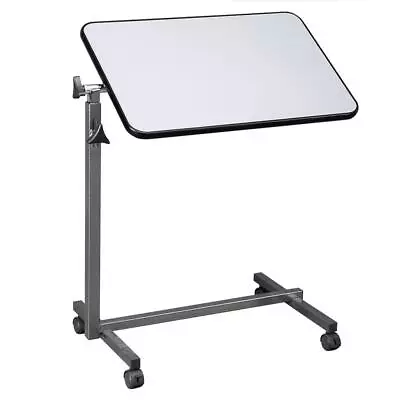 Overbed Bedside Desk Rolling Laptop Stand Overbed Table With Wheel Height Adjust • $37.89
