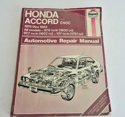 Auto Repair Manual Haynes 351 Honda Accord 1976 -1983 All Ships Today Free 42010 • $10