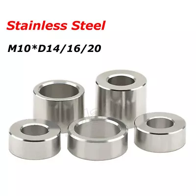 M10 Stainless Steel Spacers Standoff Round Unthreaded Bushing Sleeve Washer Shim • $4.99