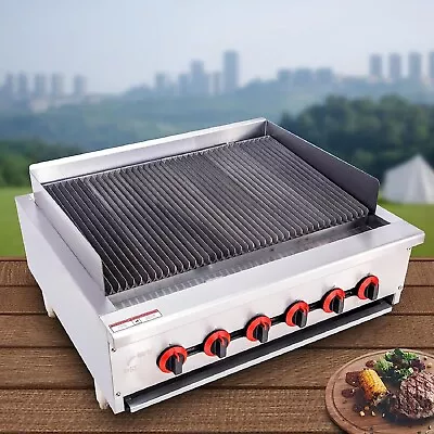 Hakka 36  Gas Radiant Charbroiler Grill Countertop Gas With 6 Burner 120000 BTU • $1599.99