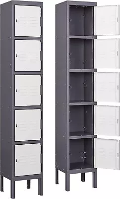 Metal Locker With Doors Employees Locker Storage Cabinet For Office School Gym • $89.99