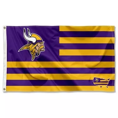 MINNESOTA VIKINGS 3'X5' FLAG BANNER ***100% Full Color On Both Sides Of Flag*** • $12.89