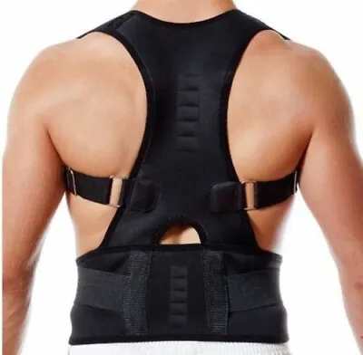 Posture Corrector Back Support Body Brace Wellness Lumbar Shoulder Support Belt • £7.19