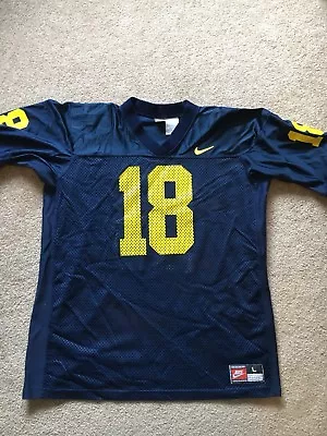 Vintage Michigan Nike Authentic Toomer Throwback Jersey Sz L #18 Jordan Loveland • $75