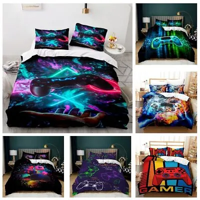 £16.63 • Buy Lightning Gaming Handle Duvet Cover Doona Cover Queen King Size Set Quilt Cover