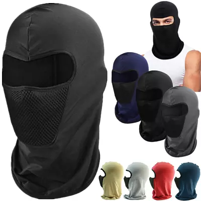 One Hole Men Balaclava Full Face Mask Mouth Cover Bike Ski Sports Head Wear Lot • $7.99