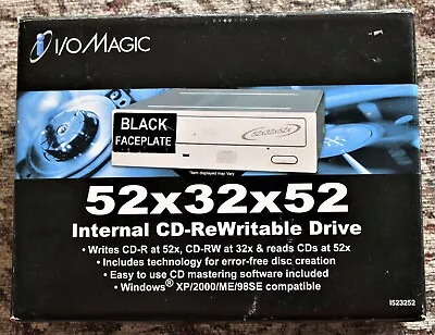 Parts Only I/O Magic 52x32x52 Internal CD-RW Drive Black Faceplate Untested-F • $9.99