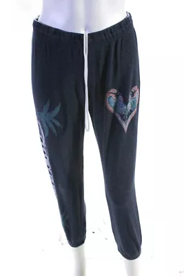 $32.99 • Buy Lauren Moshi Womens High Rise Graphic California Jogger Pants Blue Size Small