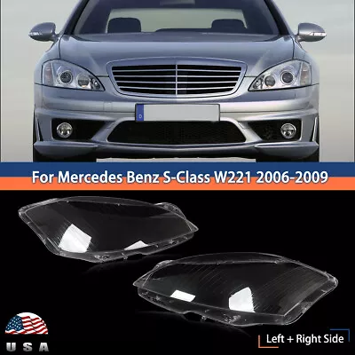Pair Headlight Lens Headlamp Cover For Mercedes S-Class W221 S430 S450 2006-2009 • $99.99