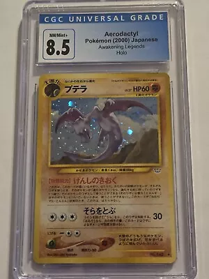 2000 Pokemon Japanese Aerodactyl Awakening Legends Holo #142 CGC 8.5 NM/Mint+ • $39