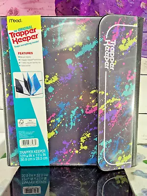 Retro Splatter Paint New Trapper Keeper Binder 2021 Mead 12 3/16 X 11 1/4 Inches • $6.29