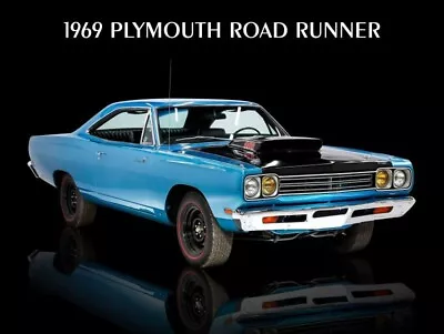 1969 Plymouth Road Runner In Blue Metal Sign: 12x16  & Ships Free • $33.88