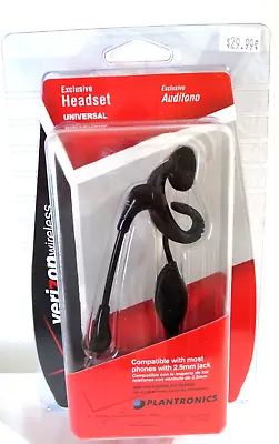 Verizon Wireless Plantronics Exclusive Wired Headset Universal MX150BCAE NEW • $9.50