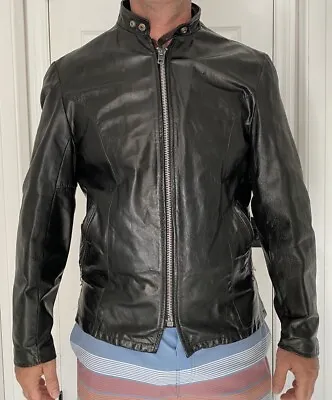 Leather Jacket Biker Jacket Harley Triumph Indian Motorcycle Outlaw Hells Angels • $89.95
