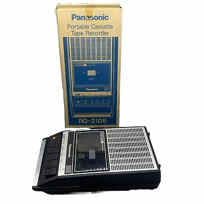 Vintage Panasonic RQ-2108 Portable Cassette Tape Recorder Needs Serviced AS IS • $14.95