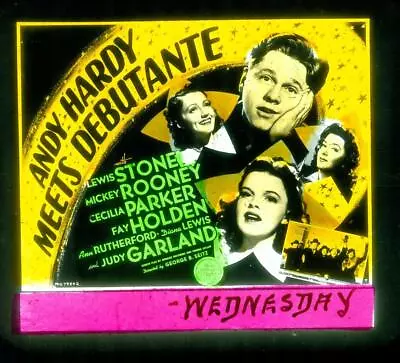 Andy Hardy Meets Debutante 1940 Movie Glass Slide Mickey Rooney Judy Garland • $500