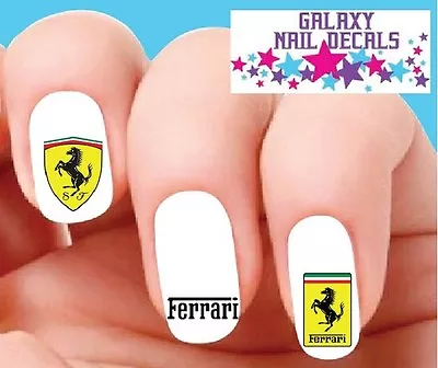 Waterslide Nail Decals - Set Of 20 Ferrari Assorted • $1.95