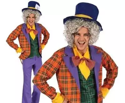 Mad Hatter Magician Alice In Wonderland Adult Costume Men Story Book Week Medium • £36.54