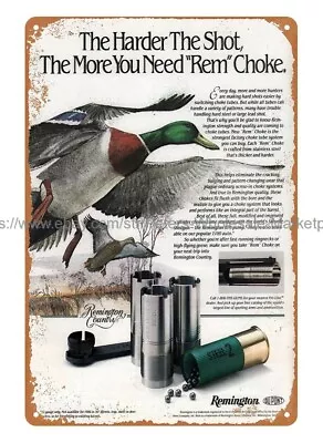 1986 REMINGTON Shotgun Shells Firearm Ammunition Shotshells Mallard Ducks Metal • $15.85