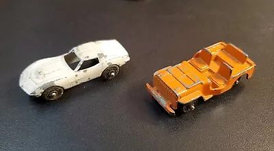 2 Marx Bros Miniature Cars Corvetter Jeep • $5