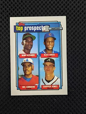 1992 Topps - Top Prospects #551 Chipper Jones Wil Cordero Alex Arias (RC) • $1.49