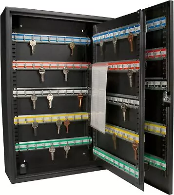 200 Key Storage Cabinet Lock Box Safe Organizer Wall Mount Large Car Lot Holder • $101.93