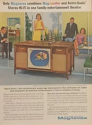 1964 Magnavox Console TV Television Astro Sonic Stereo Model 552 AM FM Print Ad • $7.99