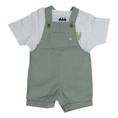 F&F Baby Dungarees Boy 0-3 6-9 12-18 18-24 Months Sleeveless Soft Shorts Outfits • £7.99